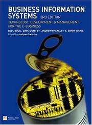 Cover of: Business information systems by Paul Bocij