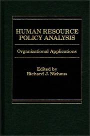 Cover of Human Resource Policy Analysis