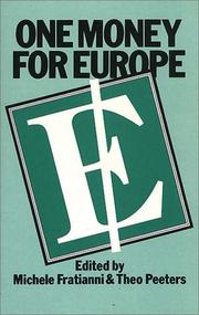 Cover of: One Money for Europe