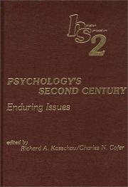 Cover of: Psychology's Second Century: Enduring Issues : Proceedings