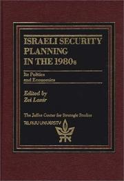 Cover of: Israeli Security Planning in the 1980s: Its Politics and Economics