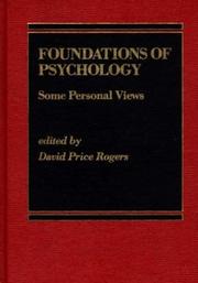 Cover of: Foundations of Psychology | David Price Rogers