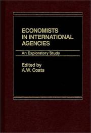 Cover of: Economists in International Agencies: An Exploratory Study