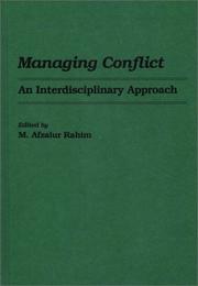 Cover of: Managing conflict by edited by M. Afzalur Rahim.