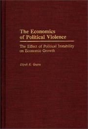 Cover of: The economics of political violence: the effect of political instability on economic growth