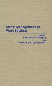 Cover of: Stress management in work settings