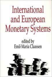 Cover of: International and European monetary systems by edited by Emil-Maria Claassen.