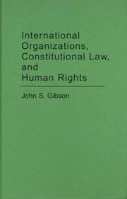 Cover of: International organizations, constitutional law, and human rights