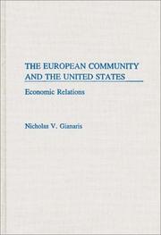 Cover of: The European Community and the United States: economic relations
