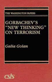 Cover of: Gorbachev's "new thinking" on terrorism
