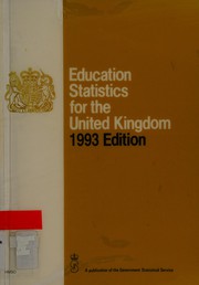 Cover of: Education Statistics for the United Kingdom 1994
