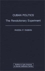 Cover of: Cuban politics by Rhoda Pearl Rabkin