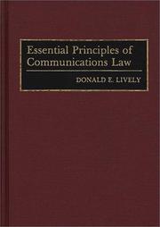 Cover of: Essential principles of communications law