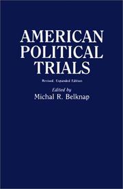 Cover of: American Political Trials by Michal R. Belknap
