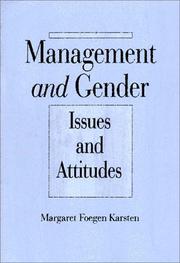 Cover of: Management and Gender by Margaret Foegen Karsten