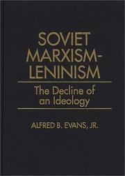 Cover of: Soviet Marxism-Leninism by Alfred B. Evans