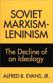 Cover of: Soviet Marxism-Leninism by Alfred B. Evans