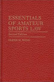 Cover of: Essentials of amateur sports law