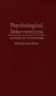 Cover of: Psychological Interventions by Mary Ballou