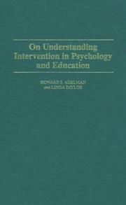 Cover of: On understanding intervention in psychology and education