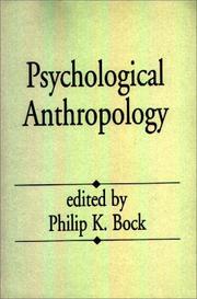 Cover of: Psychological Anthropology