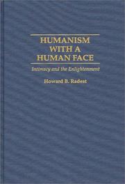 Cover of: Humanism with a human face: intimacy and the Enlightenment