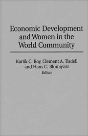 Cover of: Economic development and women in the world community