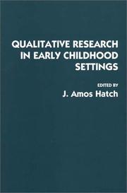 Cover of: Qualitative research in early childhood settings
