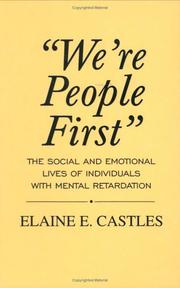 Cover of: We're people first by Elaine E. Castles