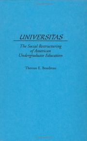 Cover of: Universitas by Thomas E. Boudreau