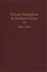 Cover of: Private education in modern China