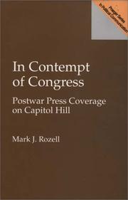 Cover of: In contempt of Congress: postwar press coverage on Capitol Hill