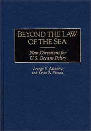 Cover of: Beyond the law of the sea: new directions for U.S. oceans policy