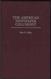 Cover of: The American newspaper columnist