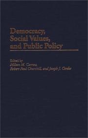 Cover of: Democracy, social values, and public policy