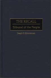 Cover of: The recall by Joseph Francis Zimmerman, Joseph Francis Zimmerman