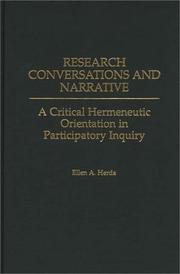 Cover of: Research Conversations and Narrative by Ellen A. Herda