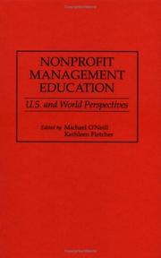 Cover of: Nonprofit management education: U.S. and world perspectives