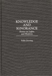 Cover of: Knowledge and ignorance: essays on lights and shadows