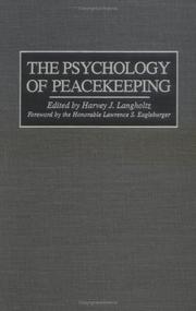 Cover of: The psychology of peacekeeping