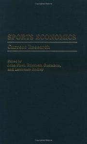 Cover of: Sports economics: current research