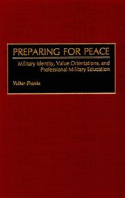 Preparing for Peace by Volker Franke