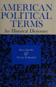 Cover of: American political terms: an historical dictionary