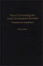 Cover of: Smart contracting for local government services: processes and experience