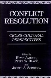 Cover of: Conflict Resolution: Cross-Cultural Perspectives (Contributions in Ethnic Studies)