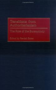 Cover of: Transitions from Authoritarianism by Randall Baker