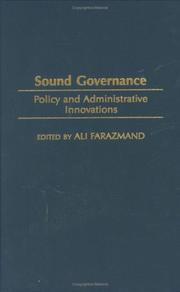 Cover of: Sound Governance: Policy and Administrative Innovations