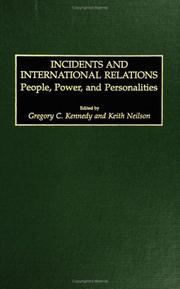 Cover of: Incidents and International Relations by 