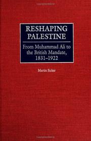 Cover of: Reshaping Palestine by Martin Sicker