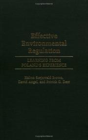 Cover of: Effective Environmental Regulation: Learning from Poland's Experience